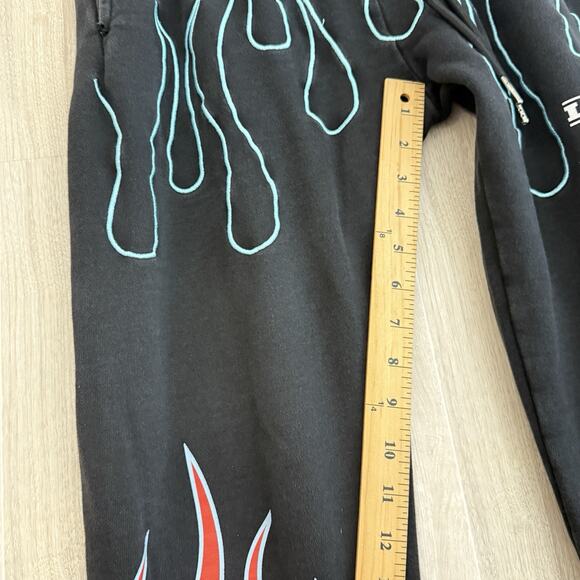 Culture Kings Loiter Track Pants Womens XS Jogger Streetwear Flames Heavyweight - Picture 15 of 16